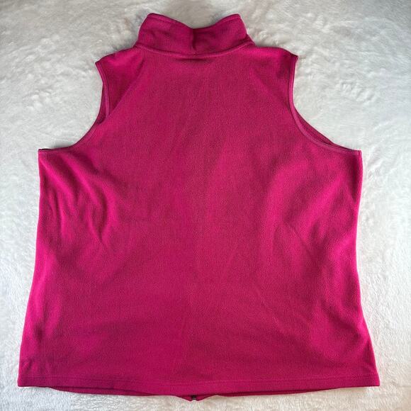Woman Within Fleece Vest Women's 1X Fleece Pink Cozy - Picture 2 of 6